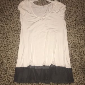 Cute tee with sheer bottom